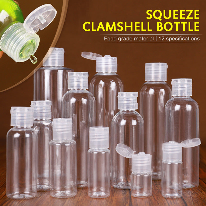 Plastic Bottle PET Transparent Butterfly Cover Cosmetics Subpackage