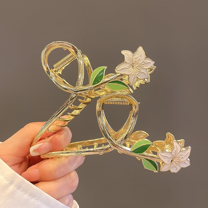 Super Fairy High-end Gardenia Flower Clip Exquisite Hair Clip