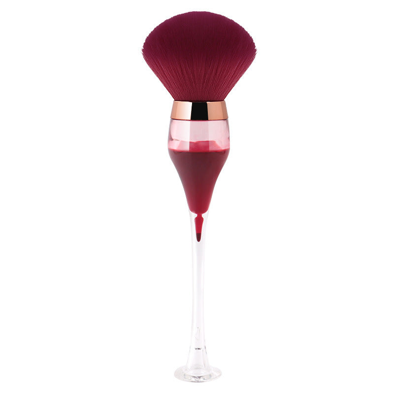 Single Large Makeup Brushes Fluffy Powder Blush Compensator Creative Wine Glass Shape Crafts Level Cosmetic Beauty Tools