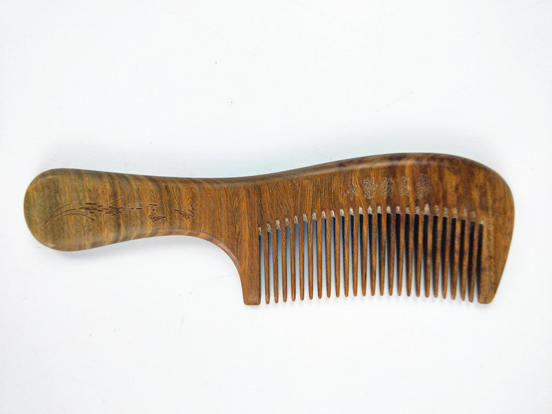 Sandalwood Comb Wooden Hair Comb Green Sandalwood Meridian Wooden Comb