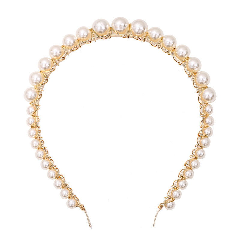 Thin pearl headband