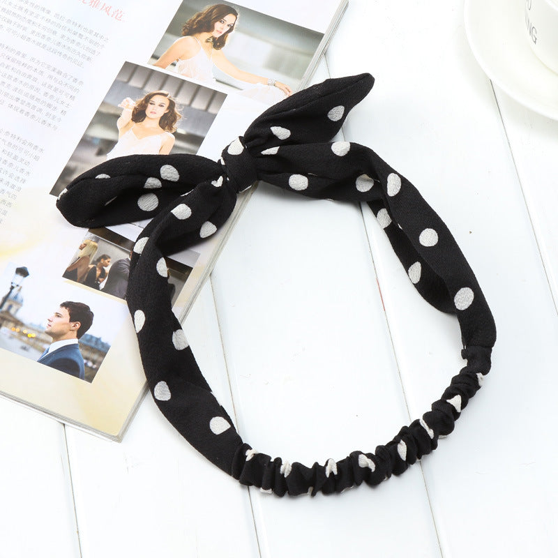 Big bow tie bunny ears headband