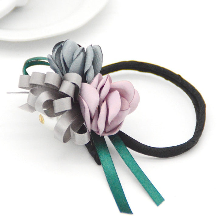 Bun Hair Half Bun Pearl Flower Hair Plate Hair Elastic Korean Styling Headdress Hair Accessories