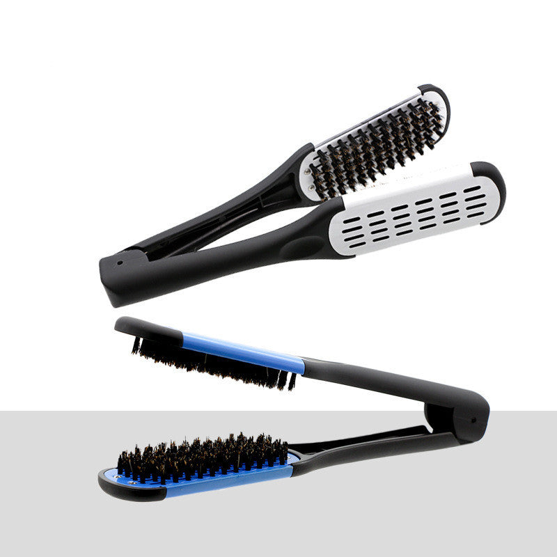 Hairdressing V-Shaped Splint Comb, Bristles, Hair Smoothing Comb