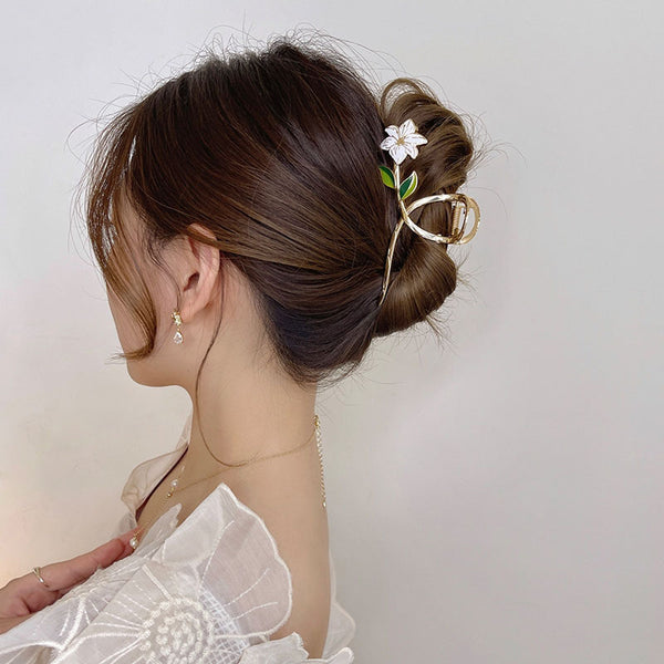 Super Fairy High-end Gardenia Flower Clip Exquisite Hair Clip