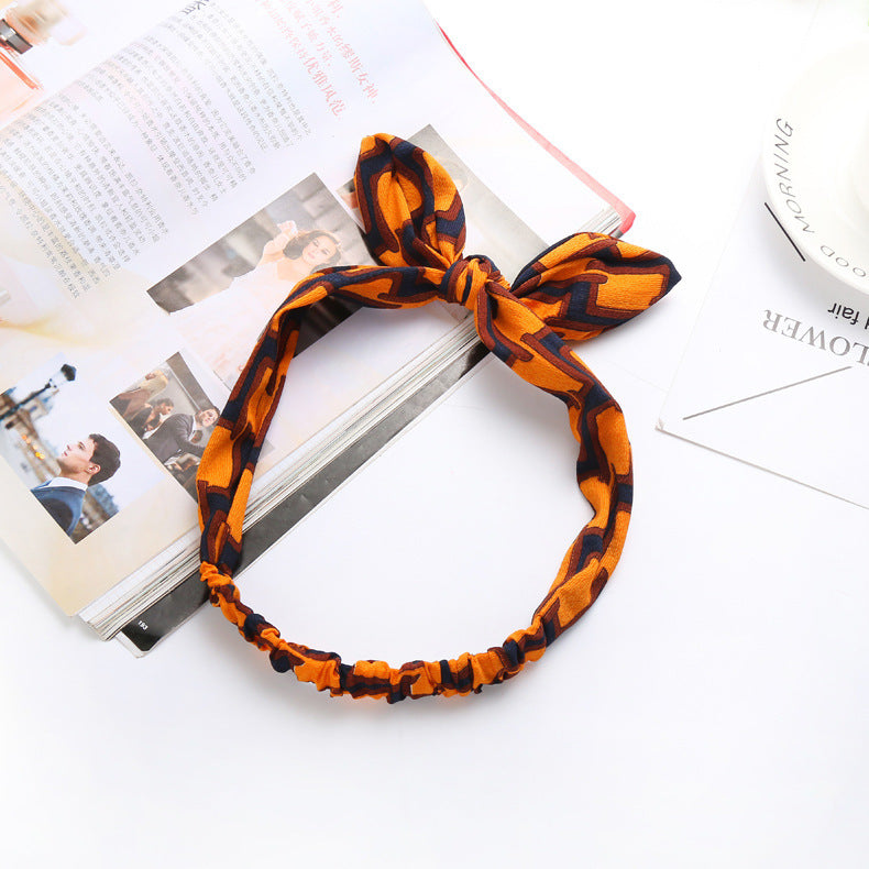 Big bow tie bunny ears headband