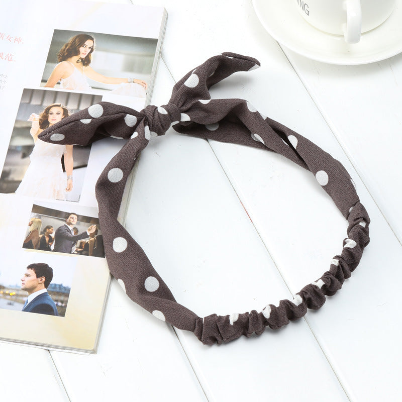 Big bow tie bunny ears headband