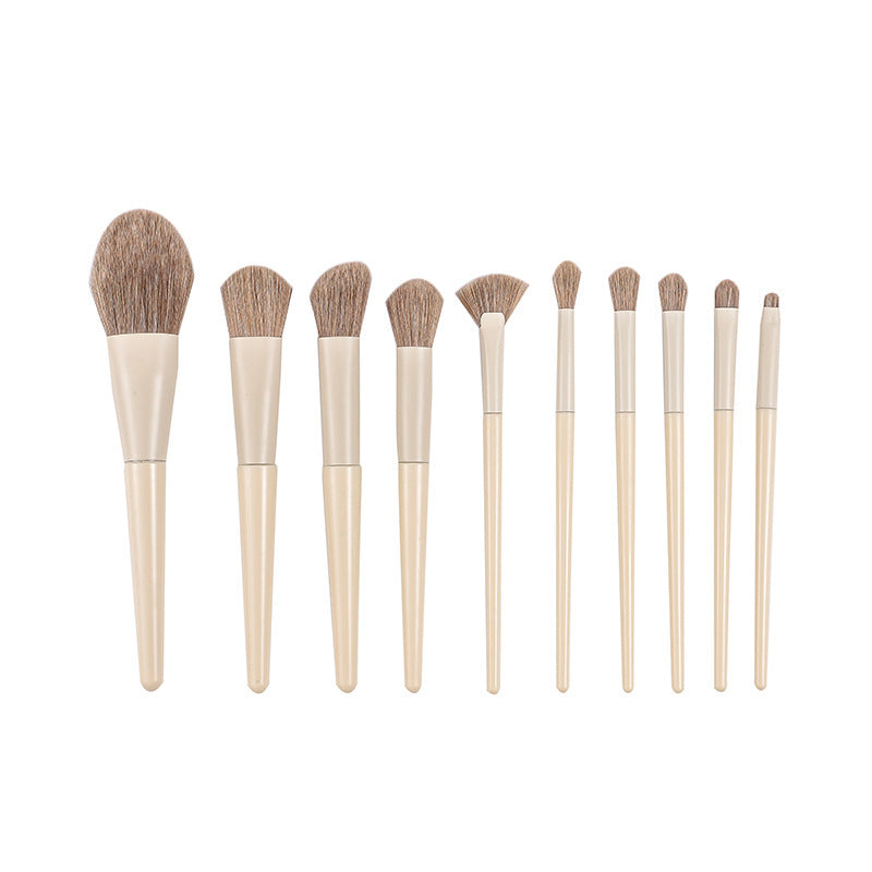 10 PCs Eye Shadow Foundation Blush Nose Shadow Face Powder Concealer Brush Makeup Tools