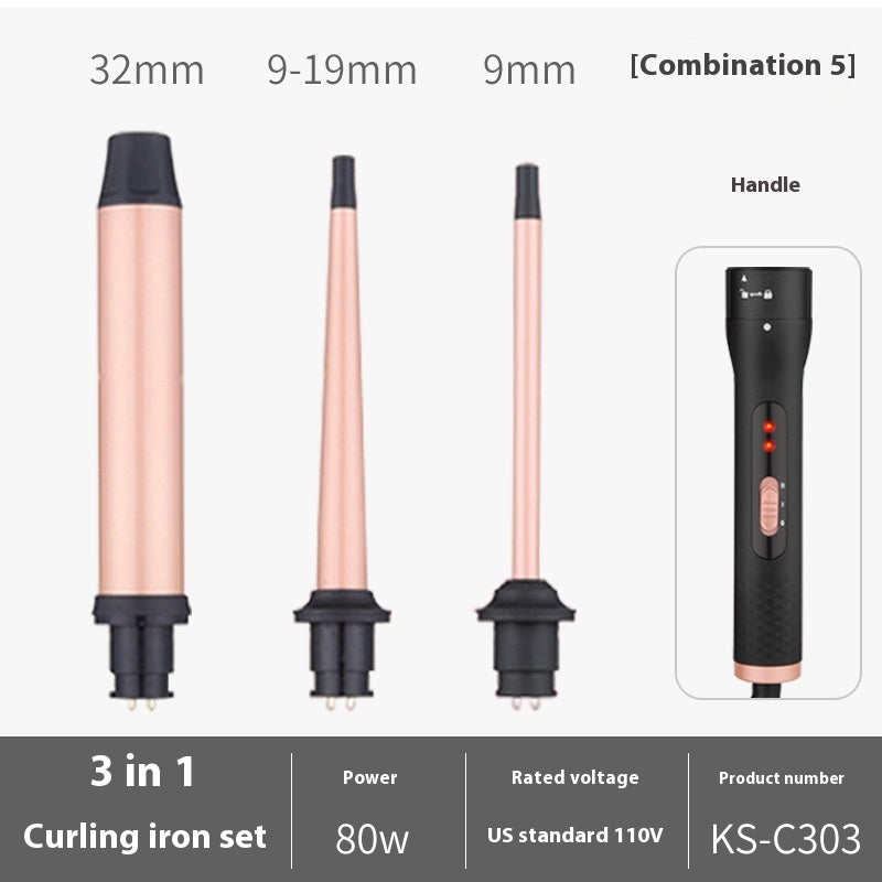 Big Wave Three-in-one Hair Curler Combination Suit Big Wave Hair Curler