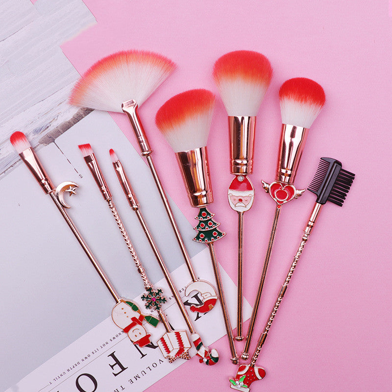 Christmas moose makeup brush set brush