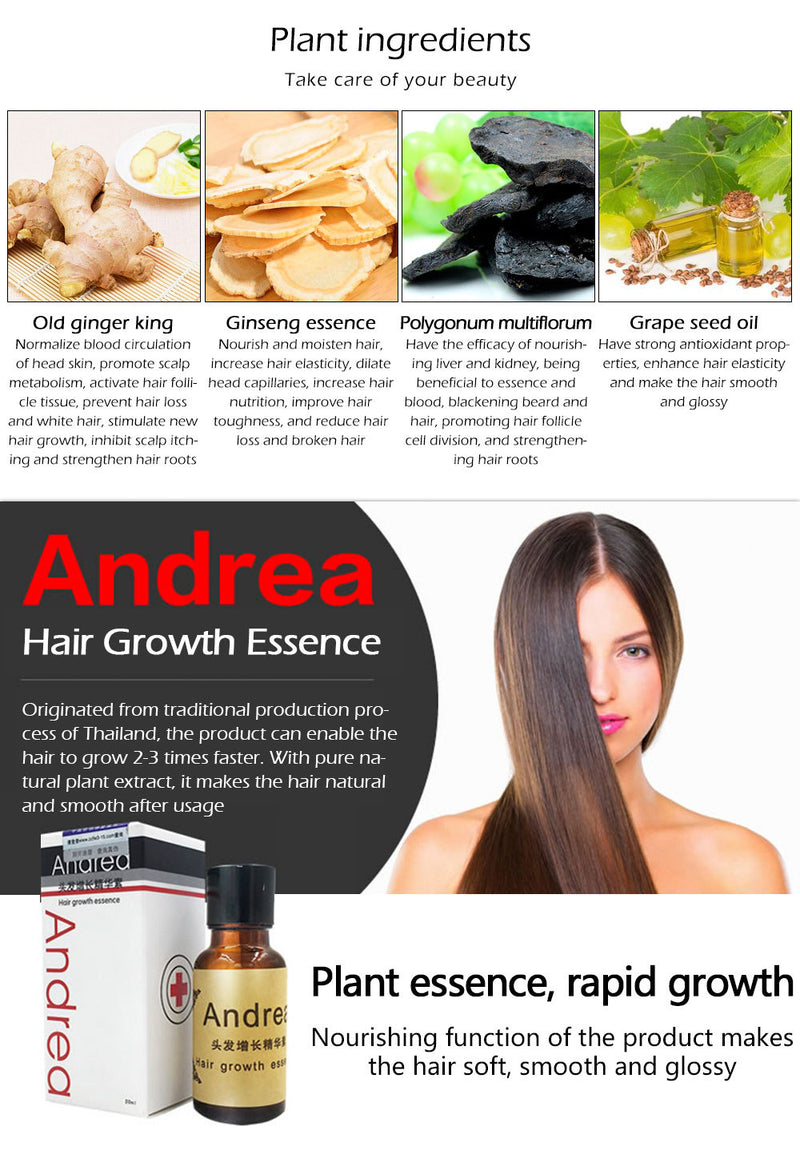 Hair Growth Anti Hair Loss Liquid 20ml Dense Hair Andrea Hairstyle Keratin Hair Care Styling Products Sunburst