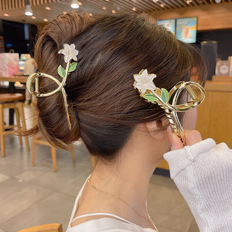 Super Fairy High-end Gardenia Flower Clip Exquisite Hair Clip